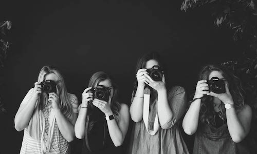 Women using their cameras